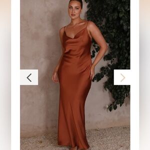 Copper maxi dress